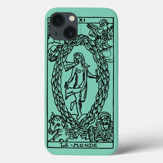 Coques Case-Mate iPhone Carte Tarot : Le Monde (Verso)