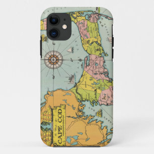 Case-Mate iPhone Case Carte vintage de Cape Cod