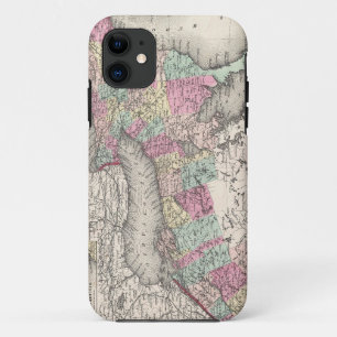 Coques Pour iPhone Carte vintage d'Ontario (1857)