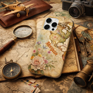 Coques iPhone 16 Pro Max Carte Vintage Personnalisée