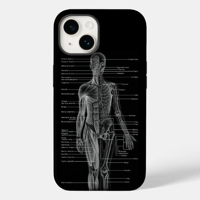 Coques Case-Mate iPhone Cartes Médicales de l'anatomie humaine (Verso)