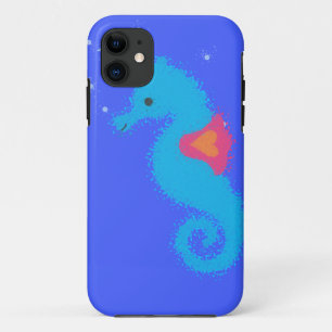 Etui iPhone Case-Mate Carton bleu Seahorse