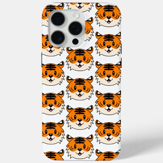 Coques Case-Mate iPhone Carton doux et souriant tigre (Verso)