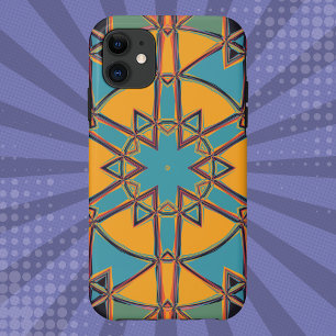 Case-Mate iPhone Case Carton Mandala bleu jaune et orange