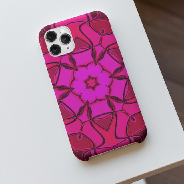 Coques Case-Mate iPhone Carton Mandala Flower Pink (Créateur téléchargé)