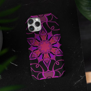Case-Mate iPhone Case Carton Mandala Flower rose et noir