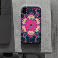 Carton Mandala Flower rose jaune et noir