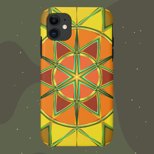 Case-Mate iPhone Case Carton Mandala jaune orange et vert