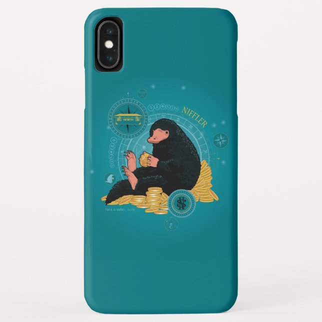 Coques Case-Mate iPhone Carton NIFFLER™ Avec Pièces D'Or (Dos)