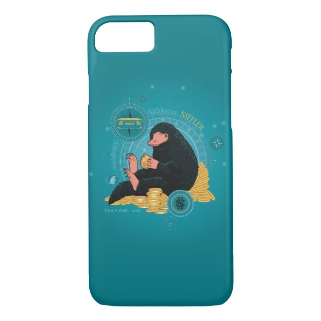 Coques Case-Mate iPhone Carton NIFFLER™ Avec Pièces D'Or (Dos)