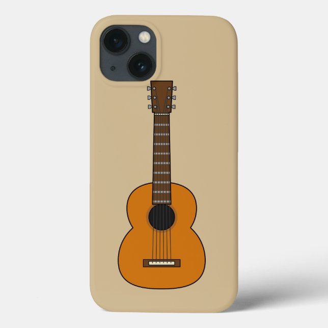 Coques Case-Mate iPhone Carton simple de guitare acoustique (Verso)