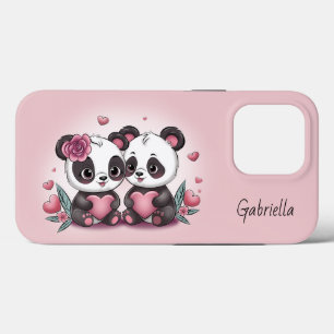 Case-Mate iPhone Case Cartoon mignon Panda amoureux Coeur Saint-Valentin