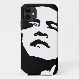 Coque iPhone 11 Cas 2012 de l'iPhone 5 d'Obama noir et blanc