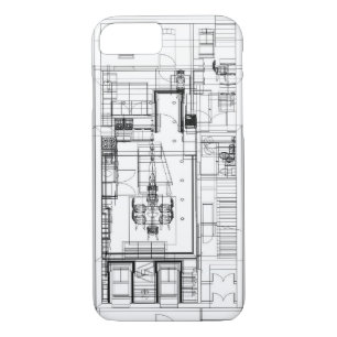 Etui iPhone Case-Mate Cas architectural de téléphone de wireframe