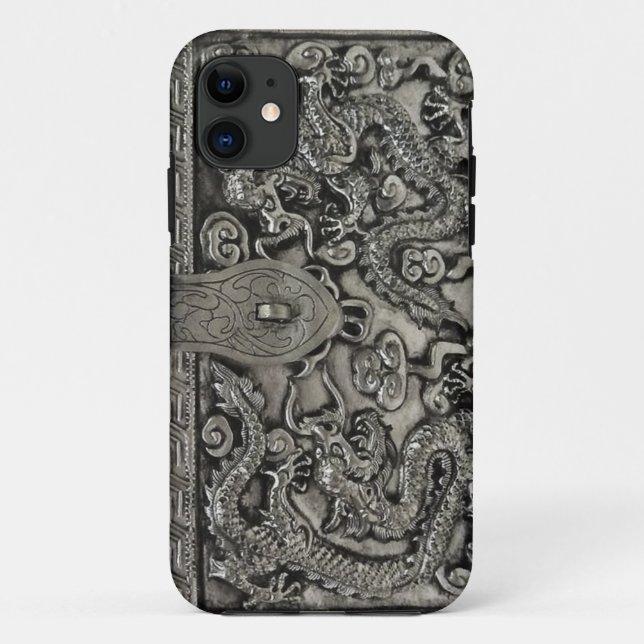 Coques Case-Mate iPhone cas argenté antique de l'iphone 5 de dragon (Dos)