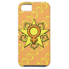 Cas brillant de téléphone de coeur