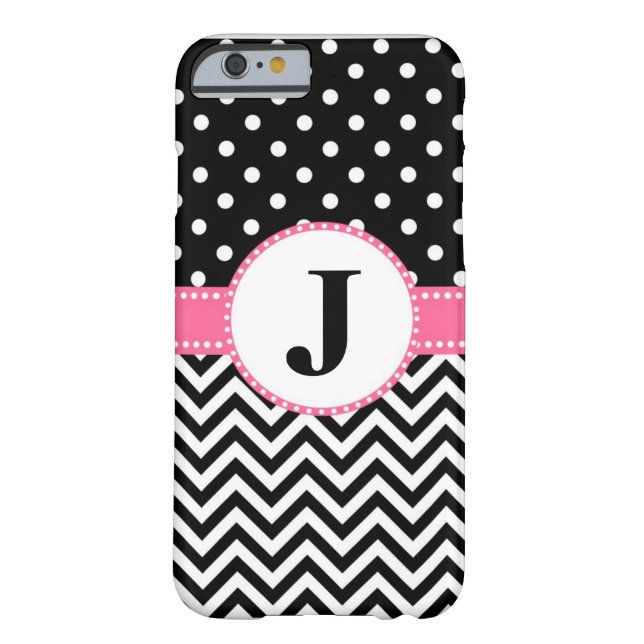 Coques Case-Mate iPhone cas Chevron noir de l'iPhone 6 et points (Dos)