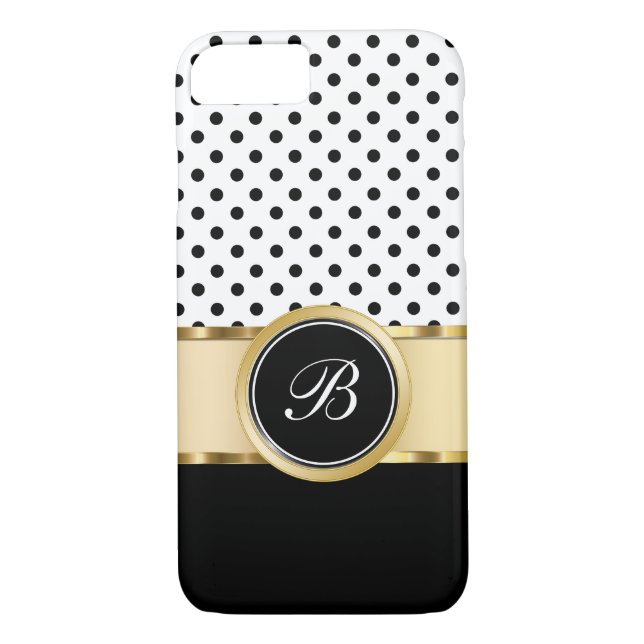 Coques Case-Mate iPhone Cas chic de l'iPhone 7 de monogramme (Dos)
