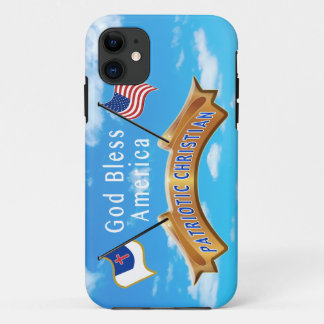 Coque iPhone 11 cas chrétien patriotique de l'iPhone 5S de