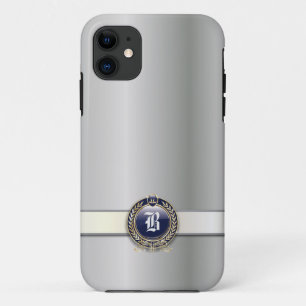 Coques Pour iPhone Cas classique de l'iPhone 5 de monogramme d'argent