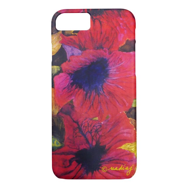 Coques Case-Mate iPhone Cas d'art de fleur de pavot (Dos)