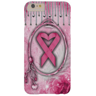 Coque Barely There iPhone 6 Plus Cas de conscience de cancer du sein de Bling