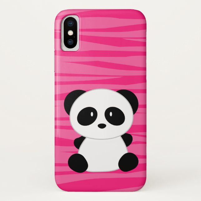 Coques Case-Mate iPhone Cas de l'iPhone 4 de rose de panda d'impression de (Dos)