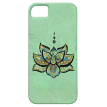 Cas de l'iPhone 5/5s de fleur de Lotus bleu