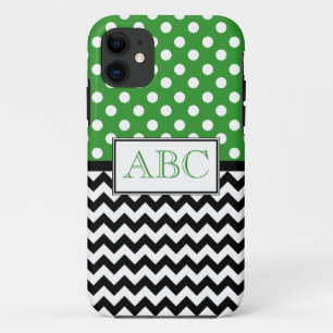Coque Case-Mate Pour iPhone Cas de l'iPhone 5 de vert et de Chevron de point