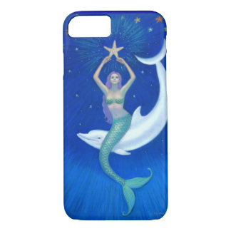 Coque iPhone 7 Cas de l'iPhone 7 d'art d'imaginaire de sirène de