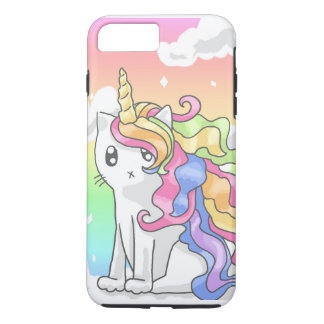 Coque iPhone 8 Plus/7 Plus Cas de l'iPhone 7 de Caticorn d'arc-en-ciel