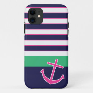 Case-Mate iPhone Case Cas de l'iPhone nautique 5 de rayures et d'Ancre