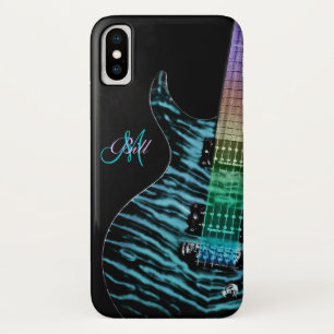 Coque Case-Mate Pour iPhone Cas de l'iPhone X de guitare de cou d'arc-en-ciel