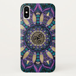 Etui iPhone Case-Mate Cas de l'iPhone X de mandala de Triskele de Celtic
