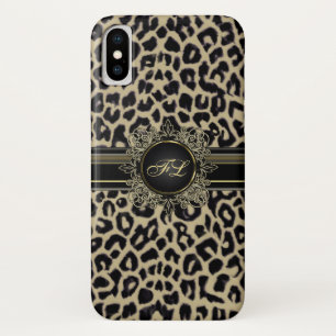 Coques Pour iPhone Cas de l'iPhone X de monogramme d'empreinte de