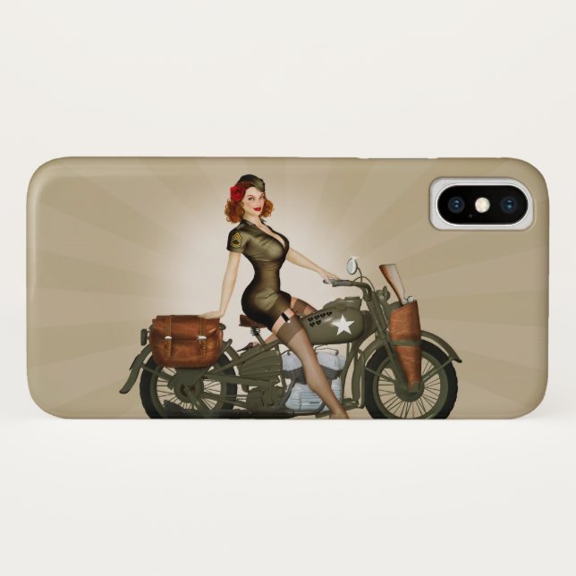 Coques Case-Mate iPhone Cas de l'iPhone X de sergent Davidson Army (Dos (Horizontal))