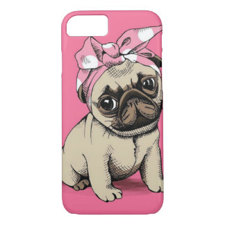 Etui iPhone Case-Mate Cas de pin-up de l'iPhone 7 de chien de carlin