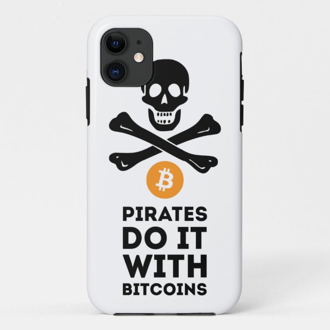 Coques Case-Mate iPhone Cas de pirate de Bitcoin (Dos)