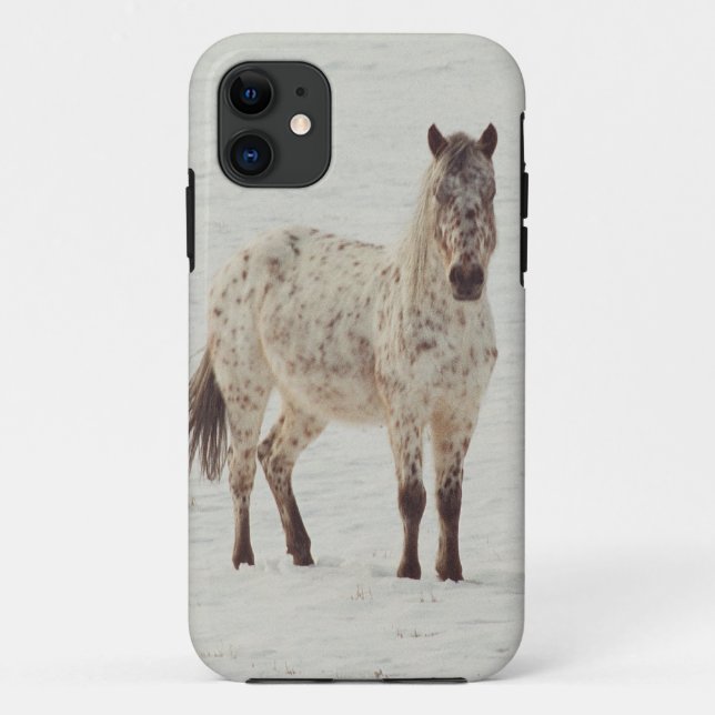 Coques Case-Mate iPhone Cas de téléphone d'Appaloosa de neige (Dos)