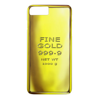 Coque iPhone 8 Plus/7 Plus Cas de téléphone de barre d'or