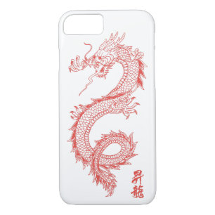 Coques Pour iPhone cas de téléphone de dragon de rouge de l'iPhone 7