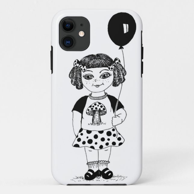Coques Case-Mate iPhone Cas de téléphone de fille de champignon (Dos)