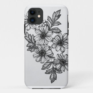 Case-Mate iPhone Case Cas de téléphone de fleurs de Blackwork