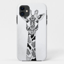 Cas de téléphone de girafe de patchwork