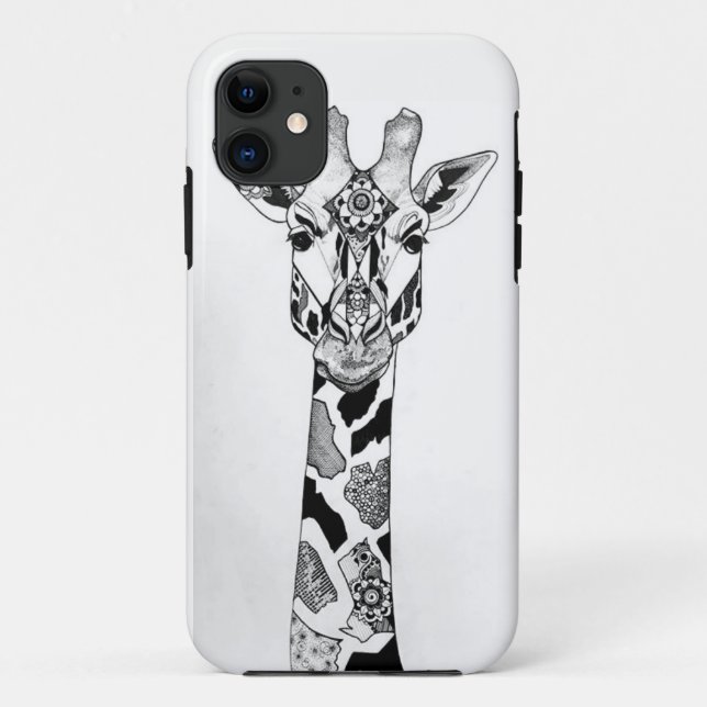 Coques Case-Mate iPhone Cas de téléphone de girafe de patchwork (Dos)