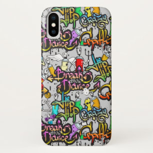 Coque iPhone X Cas de téléphone de graffitis Hip hop