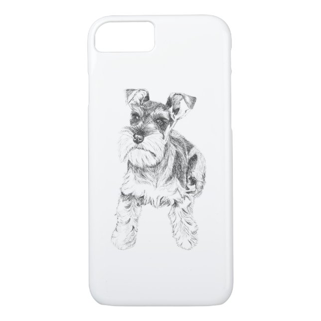 Coques Case-Mate iPhone Cas de téléphone de Schnauzer miniature (Dos)