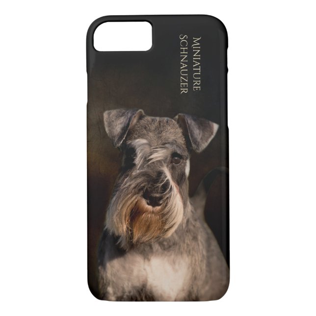 Coques Case-Mate iPhone Cas de téléphone de Schnauzer miniature (Dos)