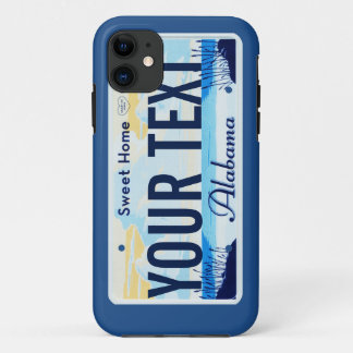 Coque iPhone 11 Cas de téléphone portable de plaque minéralogique