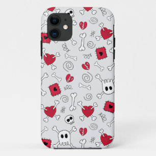 Coques Pour iPhone Cas des griffonnages iPhone5 de crânes et d'os
